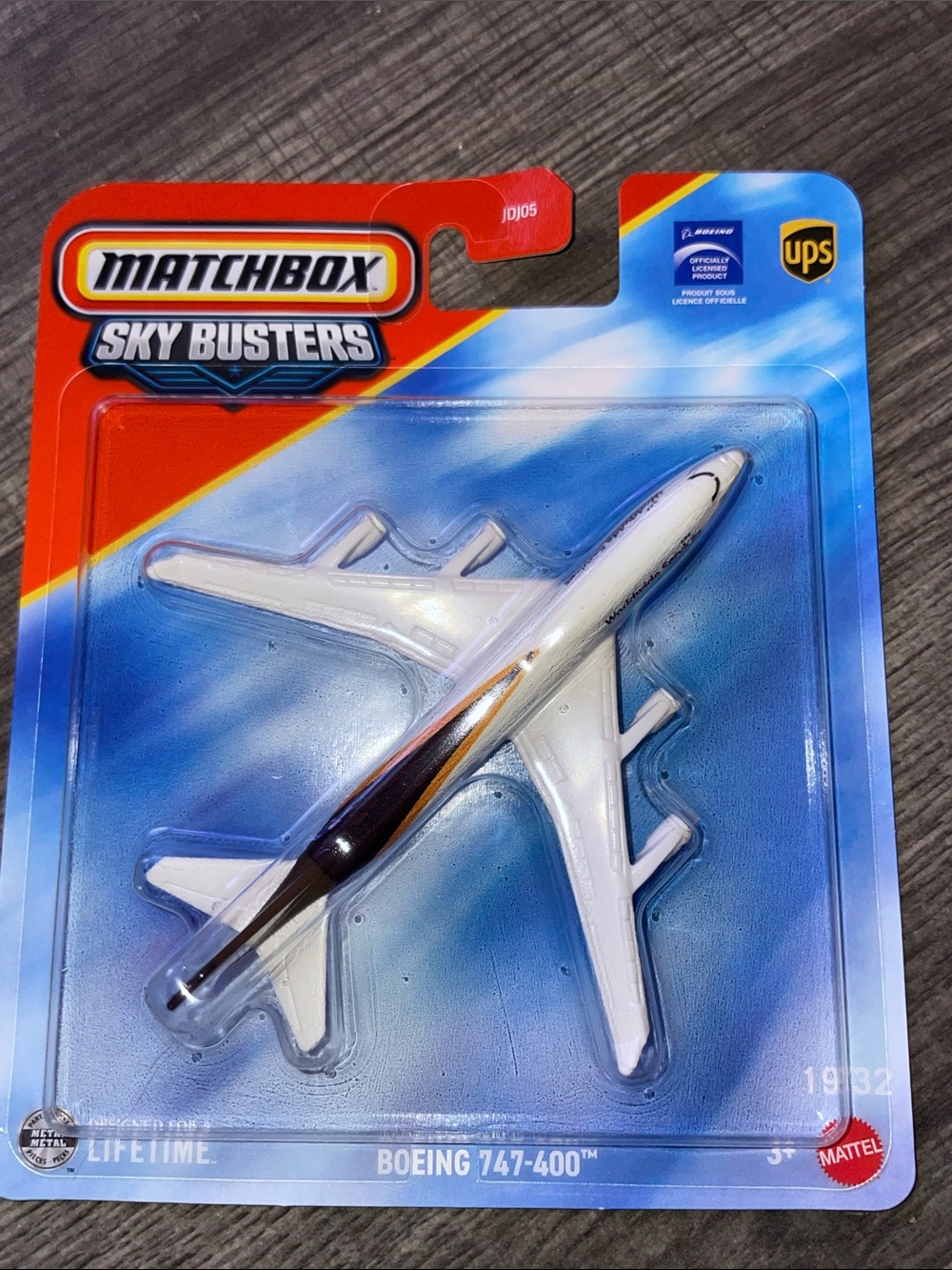 UPS 747 Matchbox Sky Busters Boeing 747-400 Toy Plane - White, Brown